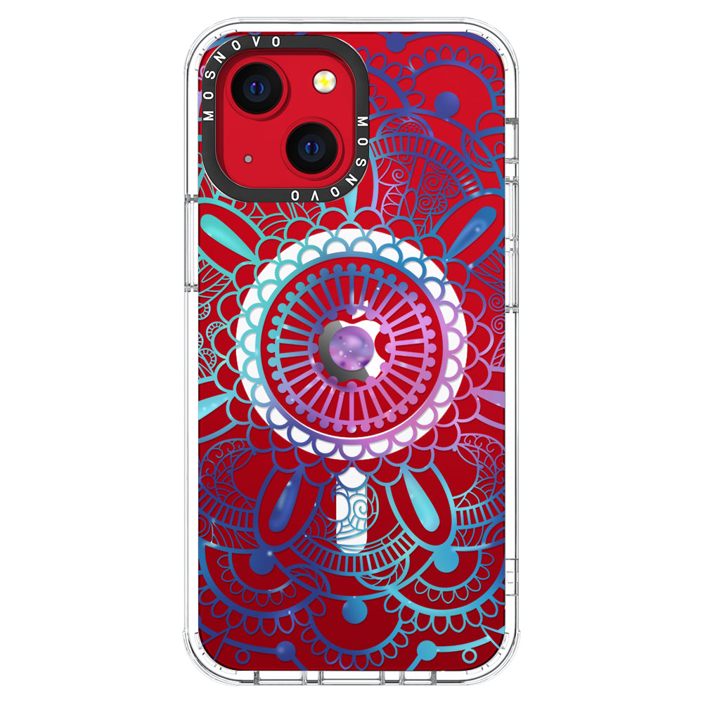 Violet Blue Mandala Phone Case - iPhone 13 Case - MOSNOVO