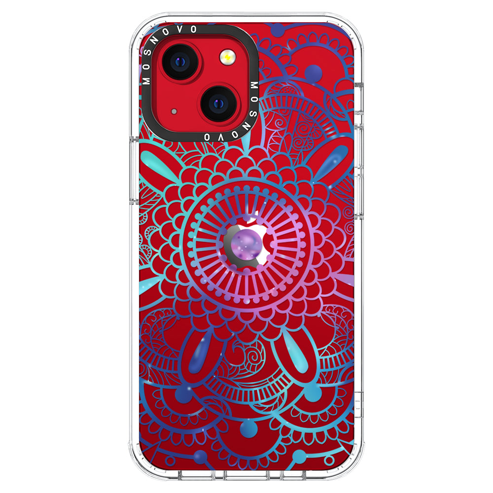 Violet Blue Mandala Phone Case - iPhone 13 Case - MOSNOVO