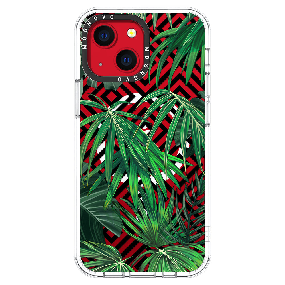 Areca Palm Pattern Phone Case - iPhone 13 Case - MOSNOVO