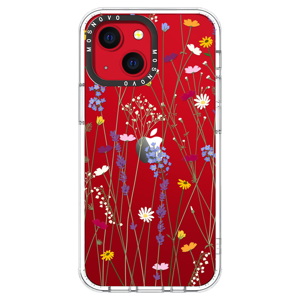 Floral Garden Lavender Daisy Flower Phone Case - iPhone 13 Case - MOSNOVO