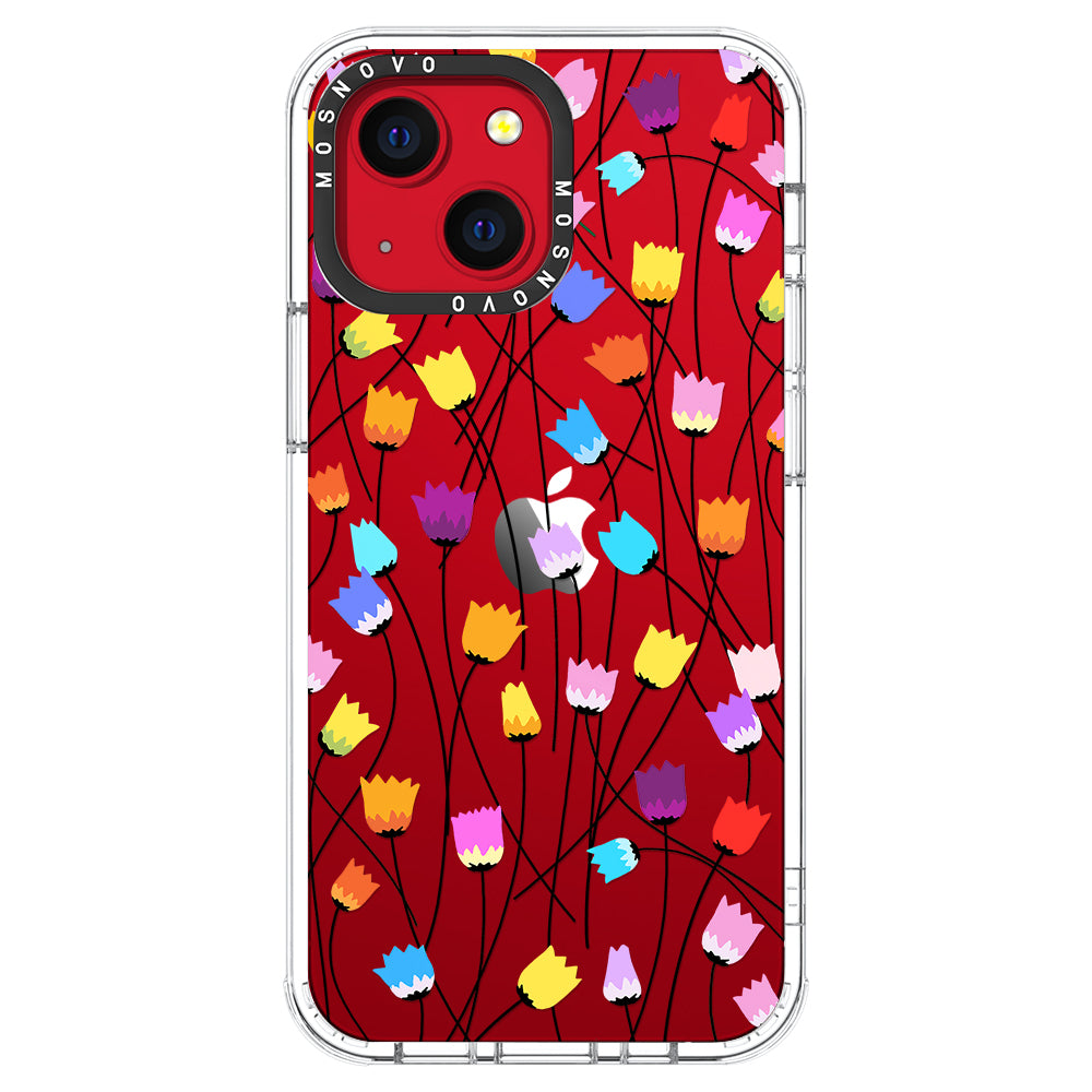 Tulips Bloom Floral Phone Case - iPhone 13 Case - MOSNOVO