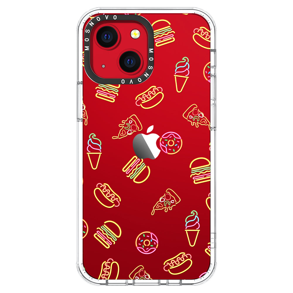 Neon Burgers Phone Case - iPhone 13 Case - MOSNOVO