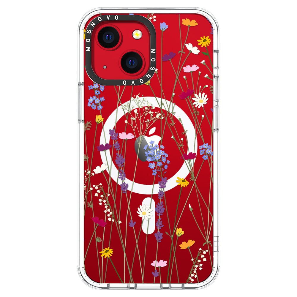 Floral Garden Lavender Daisy Flower Phone Case - iPhone 13 Case - MOSNOVO