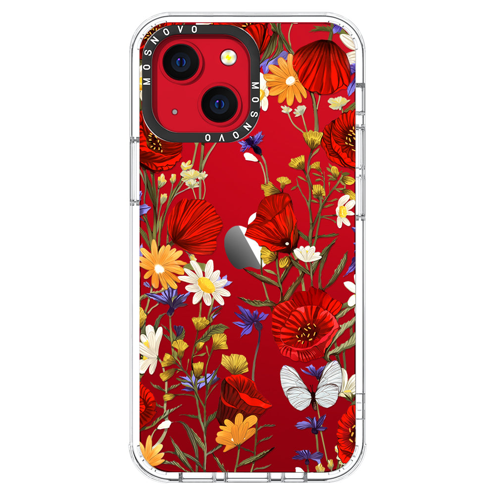 Poppy Floral Phone Case - iPhone 13 Case - MOSNOVO