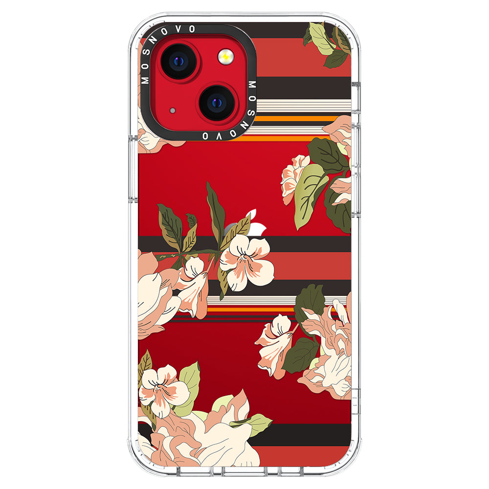 Classic Stripe Floral Phone Case - iPhone 13 Case - MOSNOVO