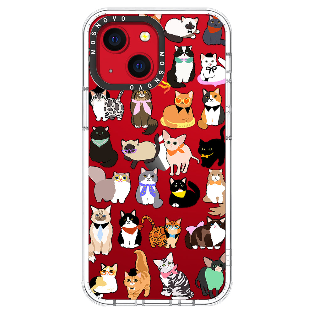 Cute Cat Phone Case - iPhone 13 Case - MOSNOVO