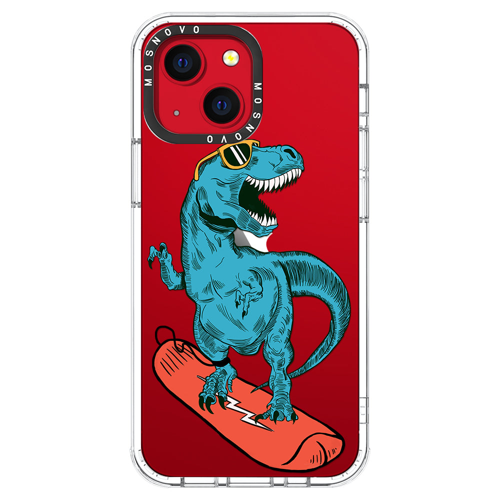 Surfing Dinosaur Phone Case - iPhone 13 Case - MOSNOVO