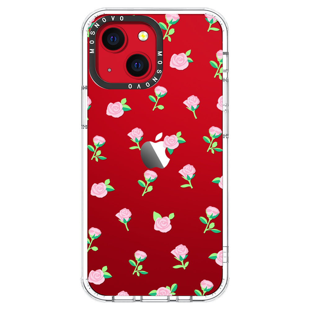 Pink Rose Floral Phone Case - iPhone 13 Case - MOSNOVO