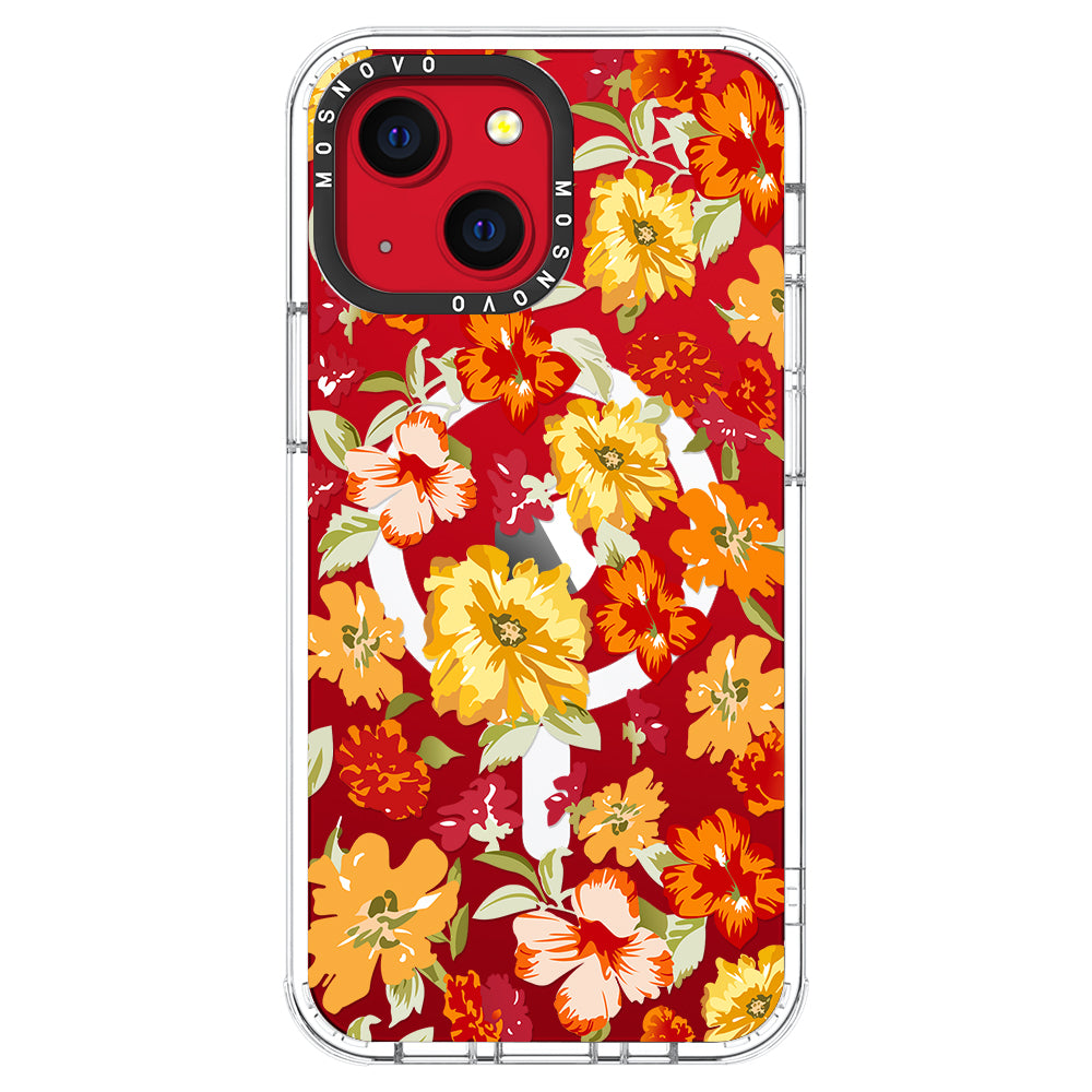 70s Boho Yellow Flower Phone Case - iPhone 13 Case - MOSNOVO