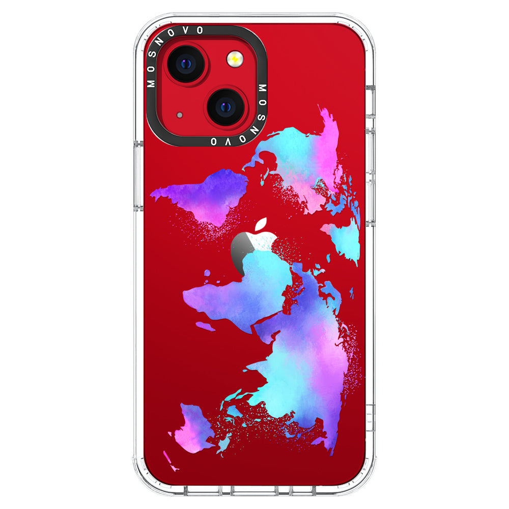 Psychedelic World Map Phone Case - iPhone 13 Case - MOSNOVO