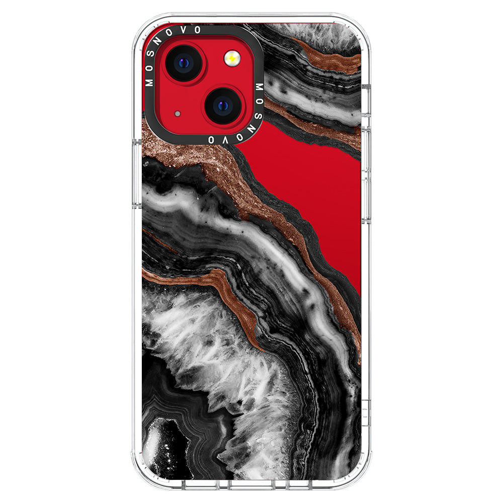 Black Agate Phone Case - iPhone 13 Case - MOSNOVO