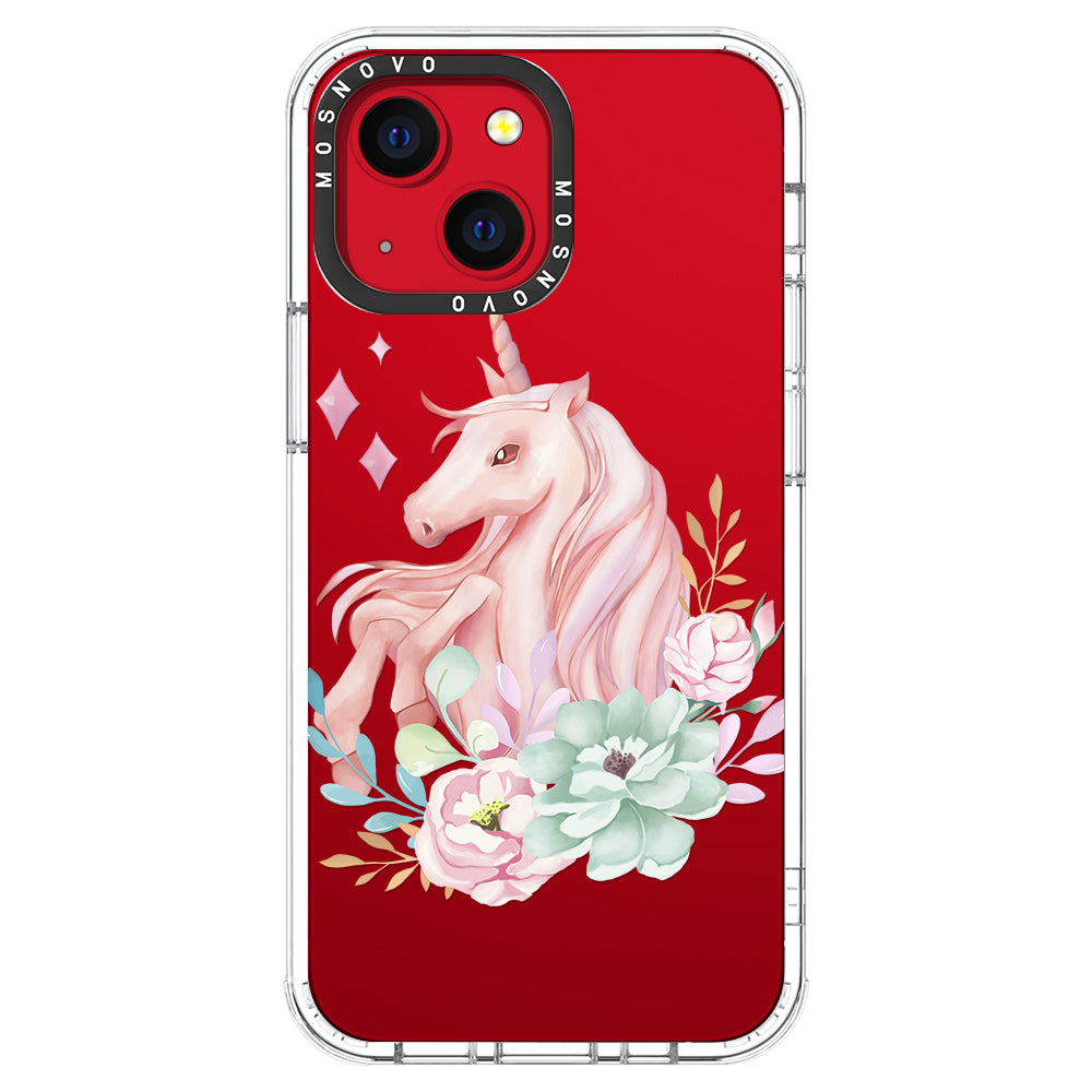 Elegant Flowers Unicorn Phone Case - iPhone 13 Case - MOSNOVO