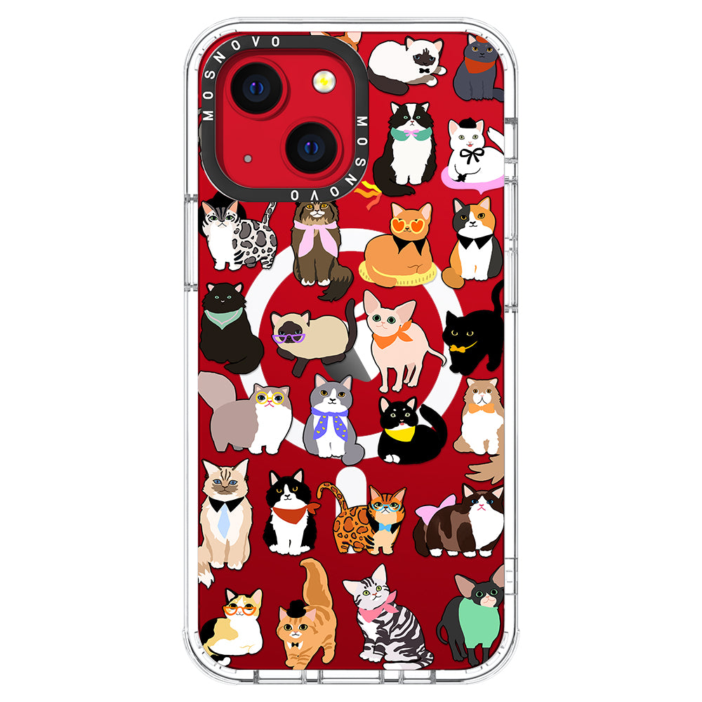 Cute Cat Phone Case - iPhone 13 Case - MOSNOVO