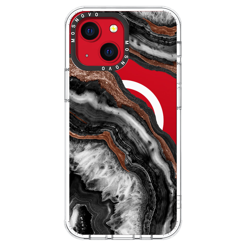 Black Agate Phone Case - iPhone 13 Case - MOSNOVO