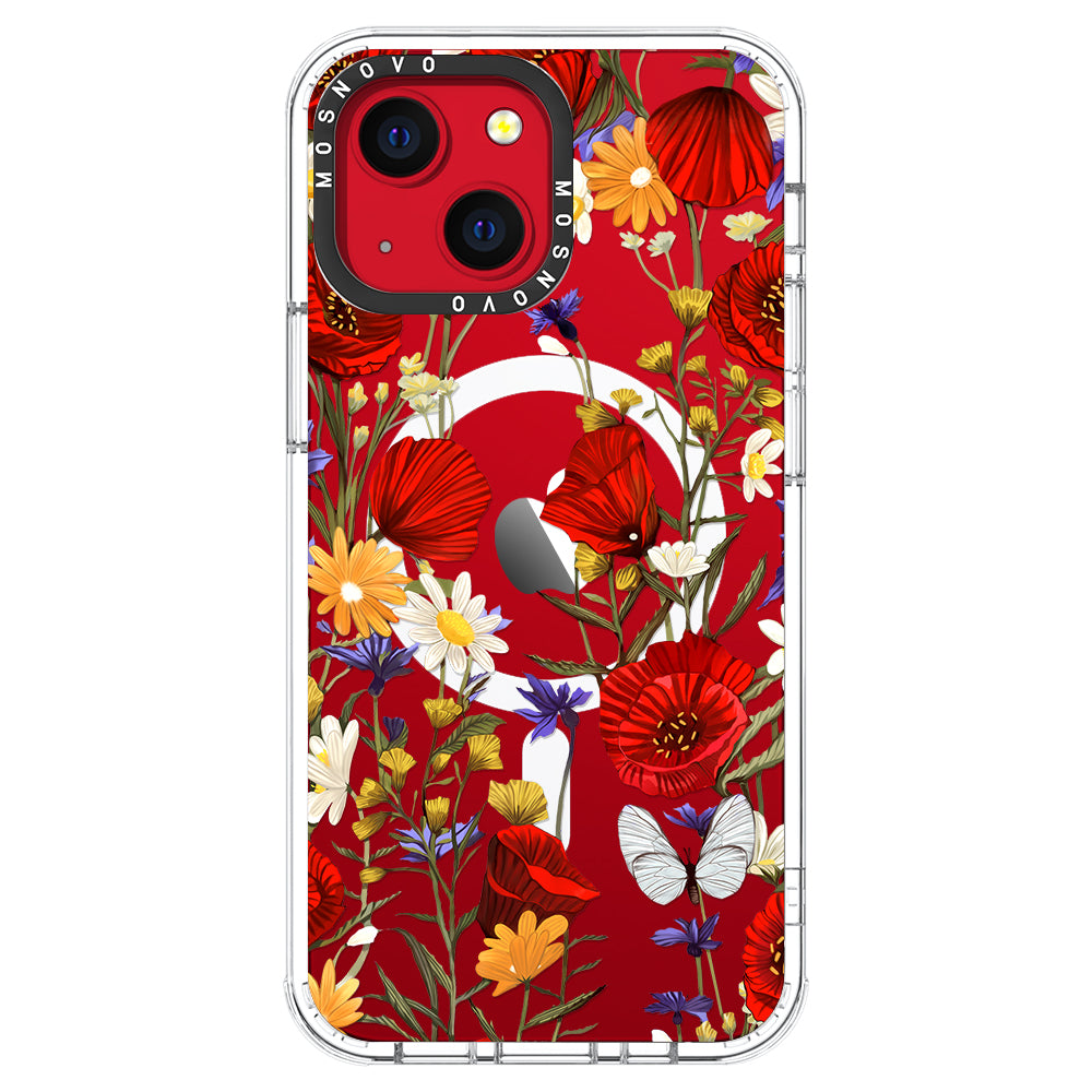 Poppy Floral Phone Case - iPhone 13 Case - MOSNOVO