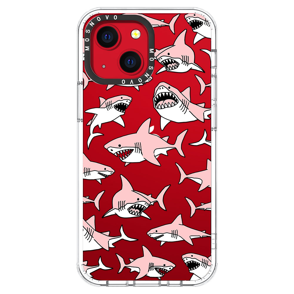 Pink Shark Phone Case - iPhone 13 Case - MOSNOVO