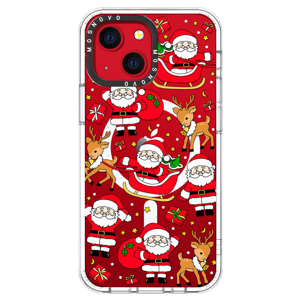 Cute Santa Claus Deer Phone Case - iPhone 13 Case - MOSNOVO