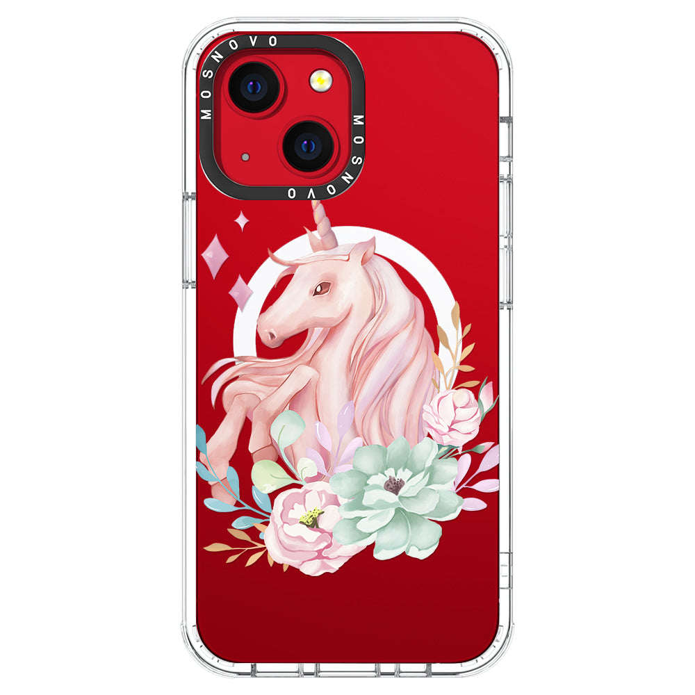 Elegant Flowers Unicorn Phone Case - iPhone 13 Case - MOSNOVO