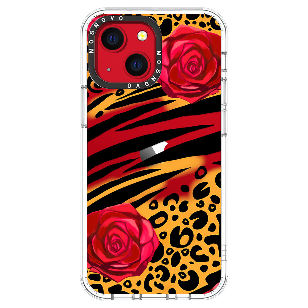 Wild Floral Leopard Phone Case - iPhone 13 Case - MOSNOVO