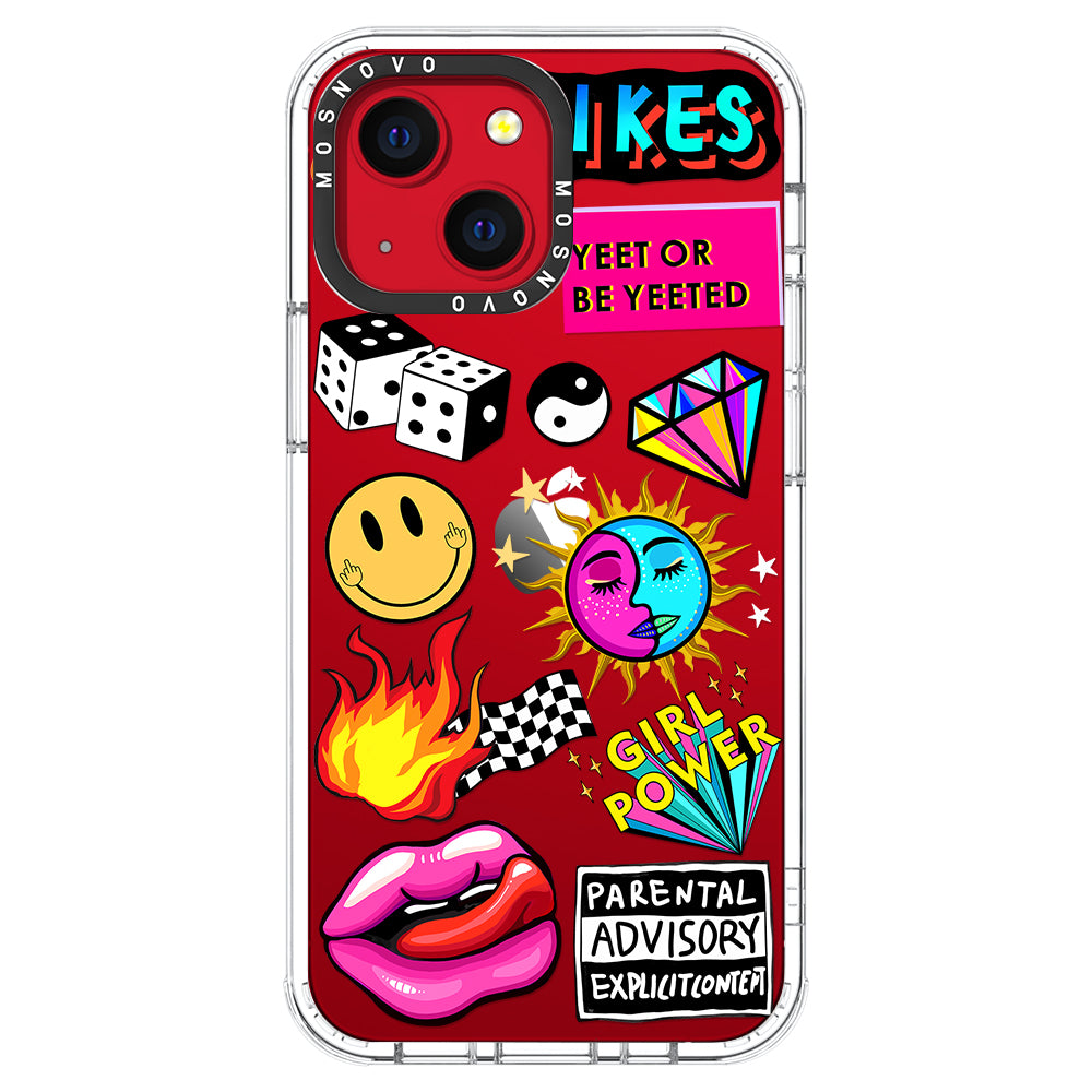 Funky Stickers Phone Case - iPhone 13 Case - MOSNOVO