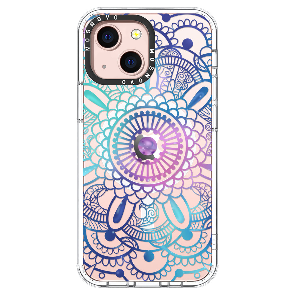 Violet Blue Mandala Phone Case - iPhone 13 Case - MOSNOVO