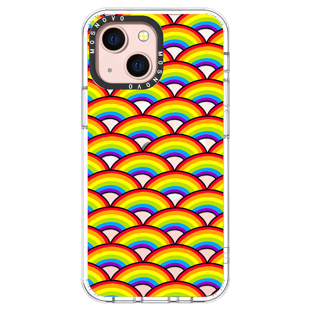 Rainbow Waves Phone Case - iPhone 13 Case - MOSNOVO