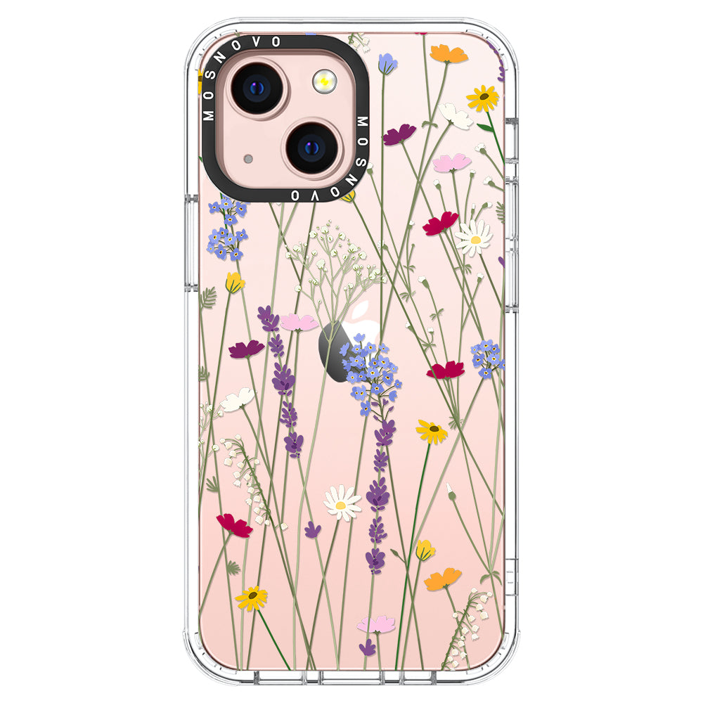 Floral Garden Lavender Daisy Flower Phone Case - iPhone 13 Case - MOSNOVO