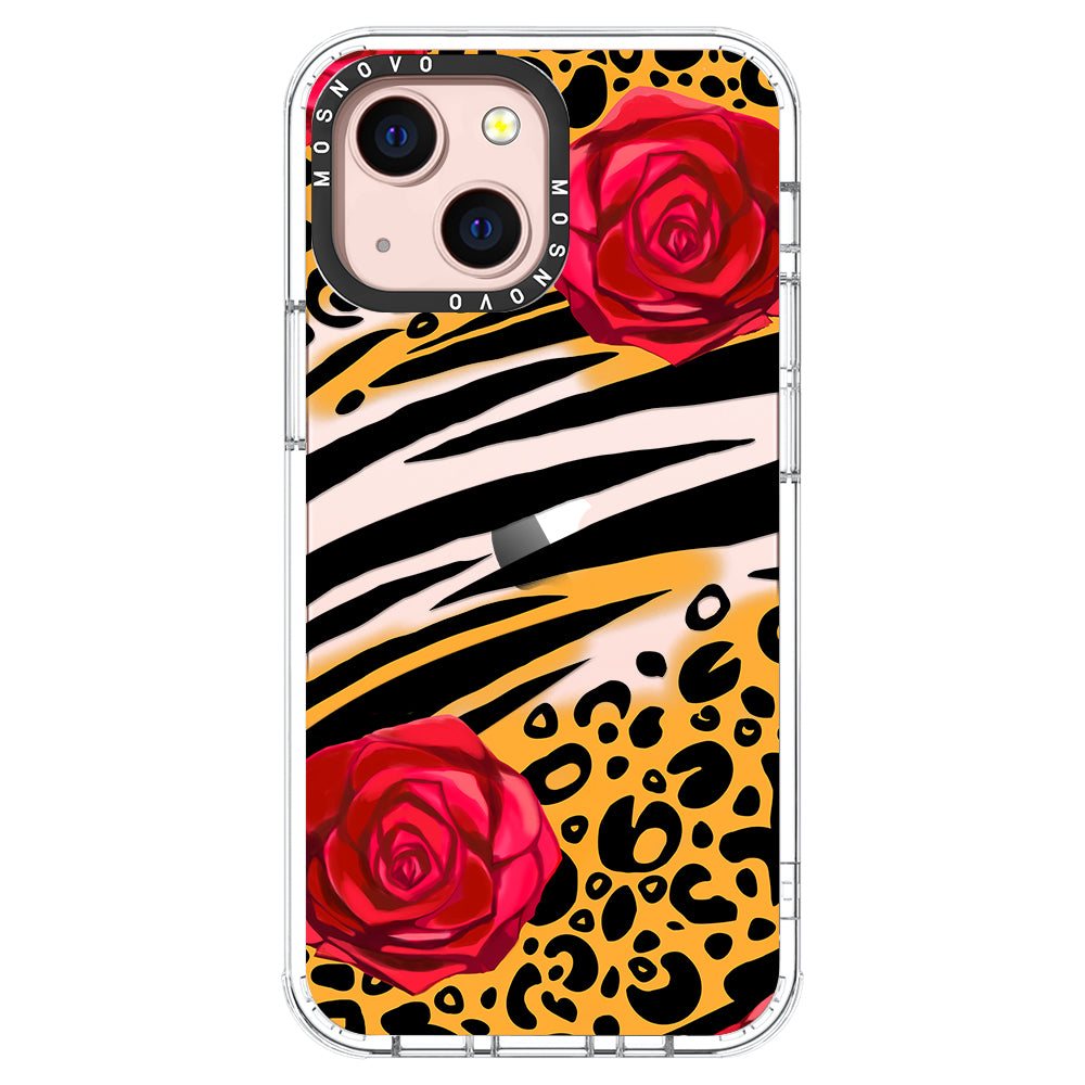 Wild Floral Leopard Phone Case - iPhone 13 Case - MOSNOVO