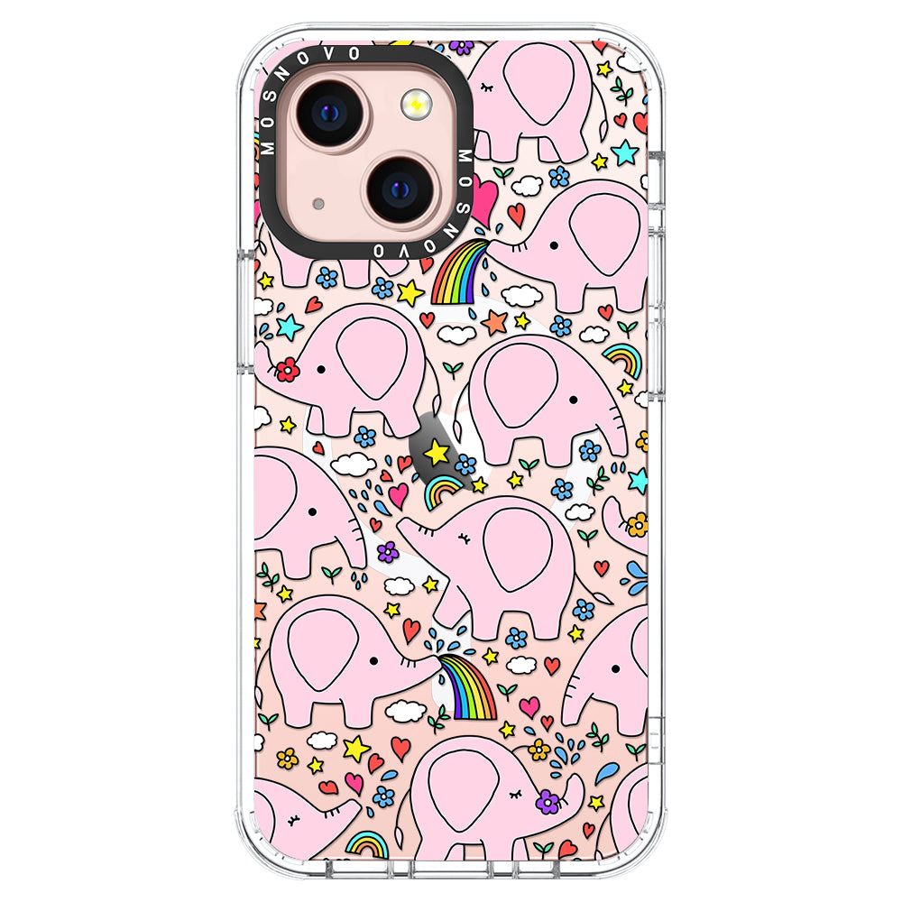 Pink Elephant Phone Case - iPhone 13 Case - MOSNOVO