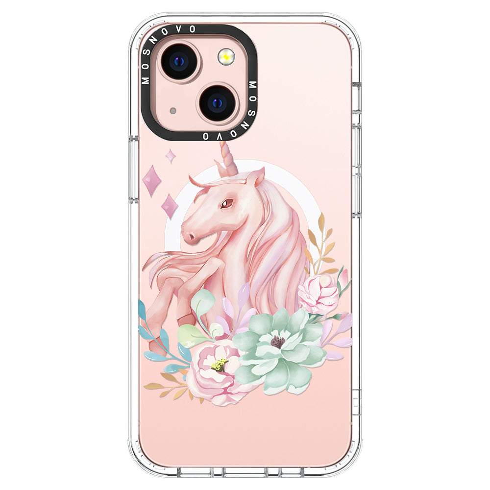 Elegant Flowers Unicorn Phone Case - iPhone 13 Case - MOSNOVO