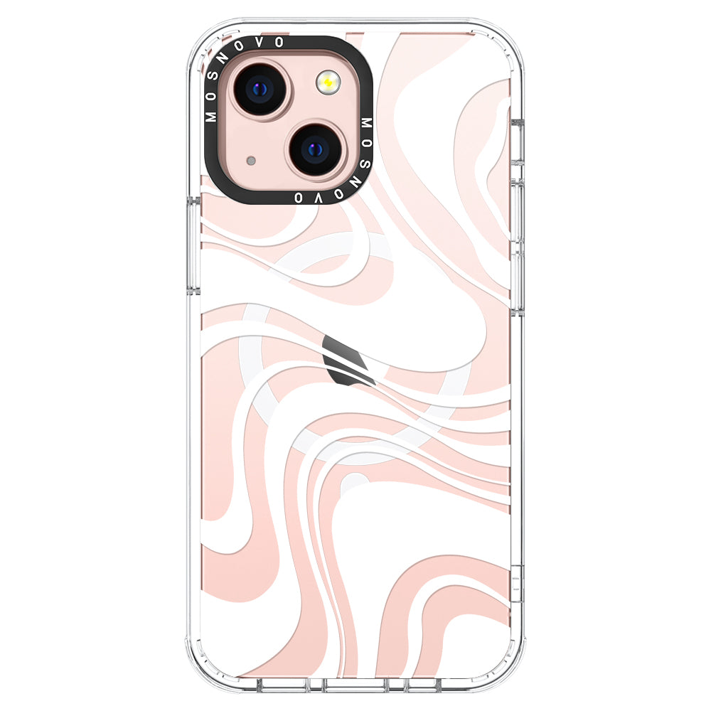 White Swirl Phone Case - iPhone 13 Case