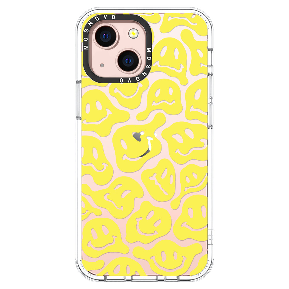 Melted Yellow Smiles Face Phone Case - iPhone 13 Case - MOSNOVO