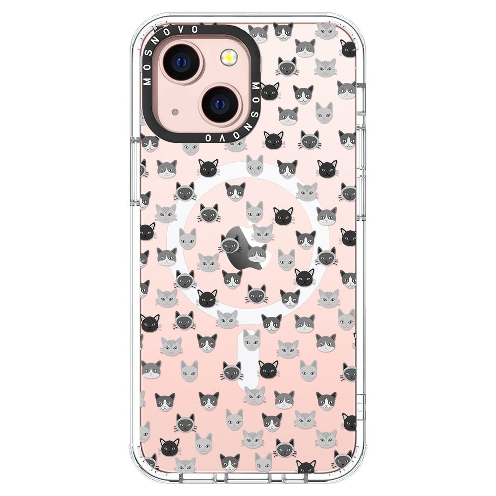 Cats Head Phone Case - iPhone 13 Case - MOSNOVO