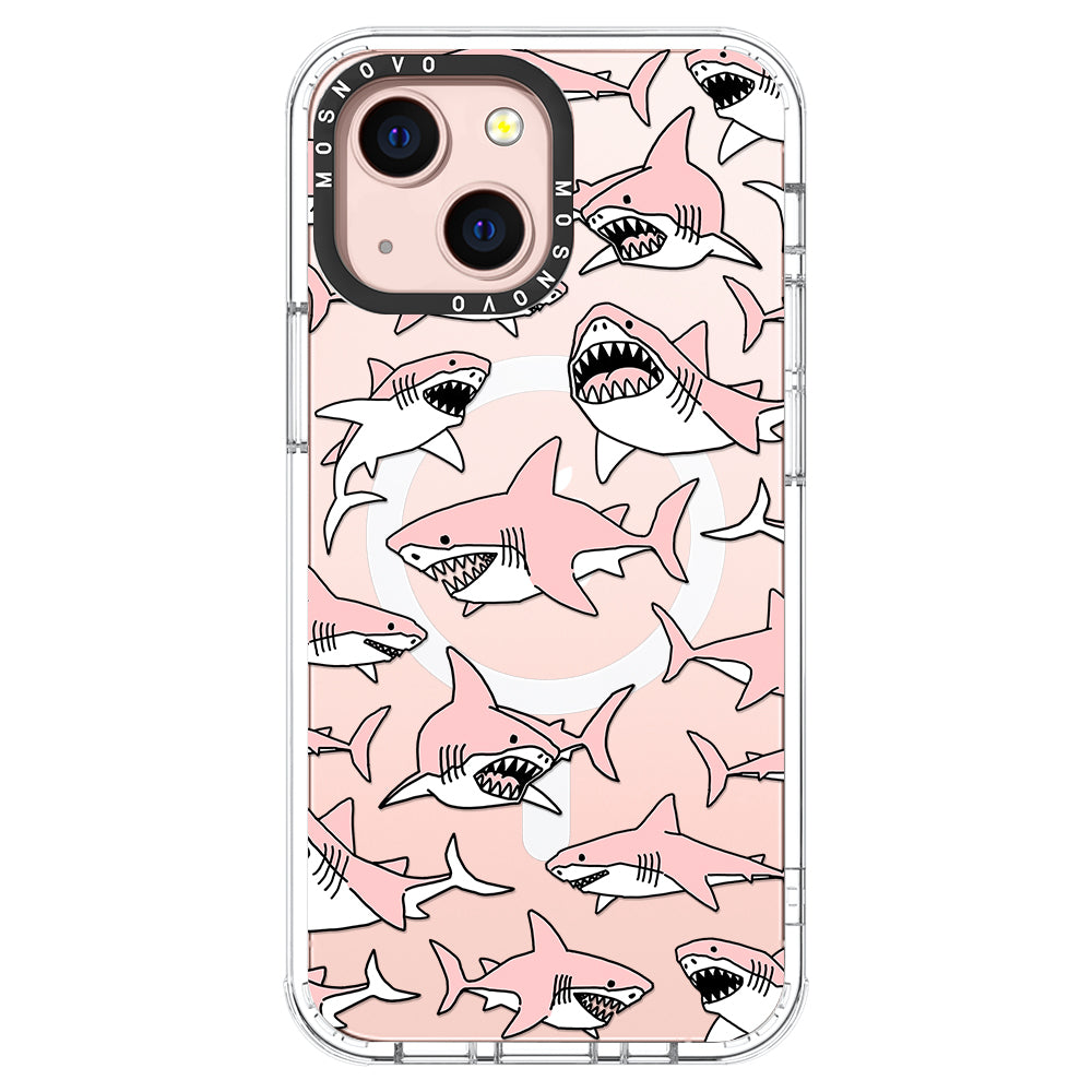 Pink Shark Phone Case - iPhone 13 Case - MOSNOVO