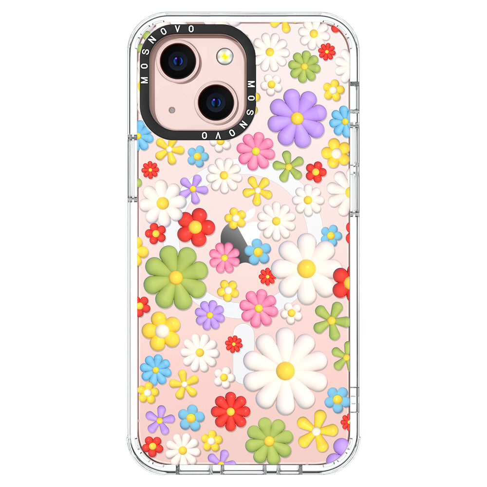 3D Flowers Phone Case - iPhone 13 Case - MOSNOVO