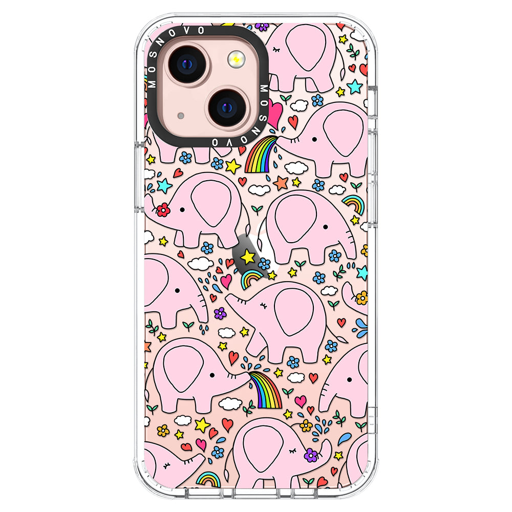 Pink Elephant Phone Case - iPhone 13 Case - MOSNOVO