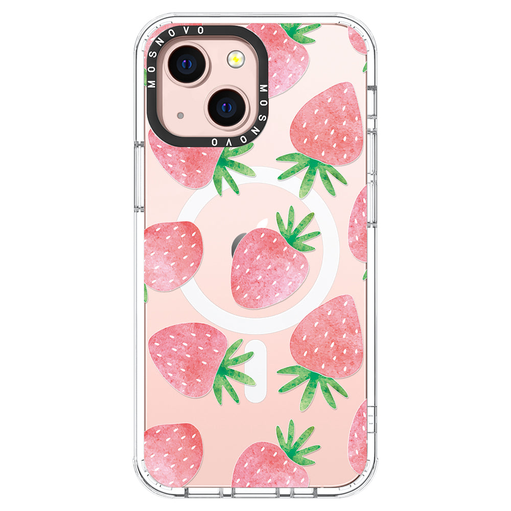 Pastel Strawberry Phone Case - iPhone 13 Case - MOSNOVO