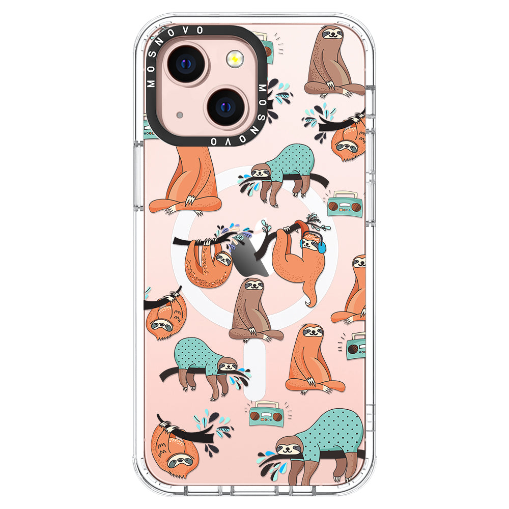 Musical Sloth Phone Case - iPhone 13 Case - MOSNOVO