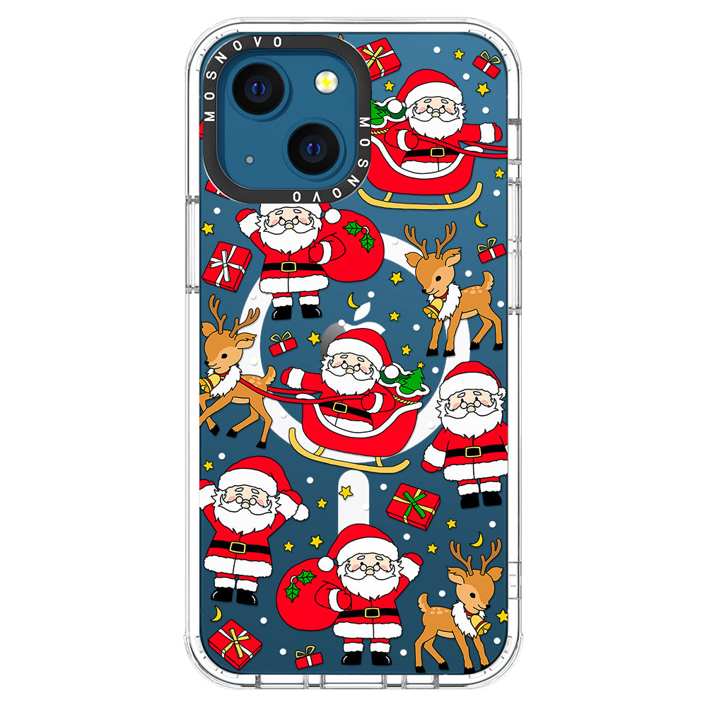 Cute Santa Claus Deer Phone Case - iPhone 13 Case - MOSNOVO