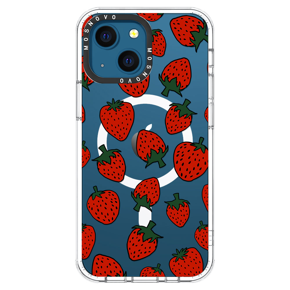 Red Strawberry Phone Case - iPhone 13 Case - MOSNOVO