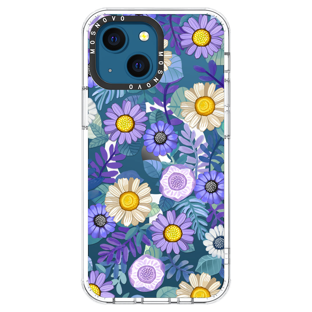 Purple Floral Phone Case - iPhone 13 Case - MOSNOVO