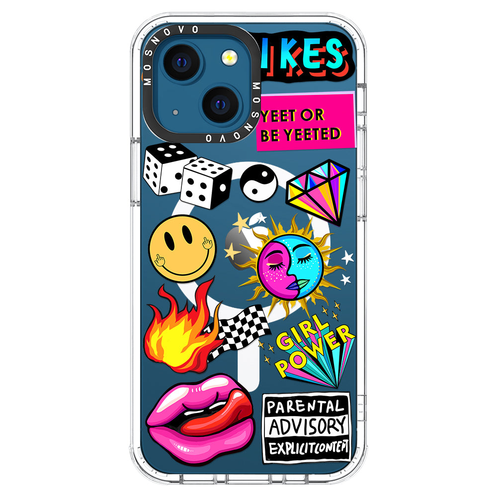 Funky Stickers Phone Case - iPhone 13 Case - MOSNOVO