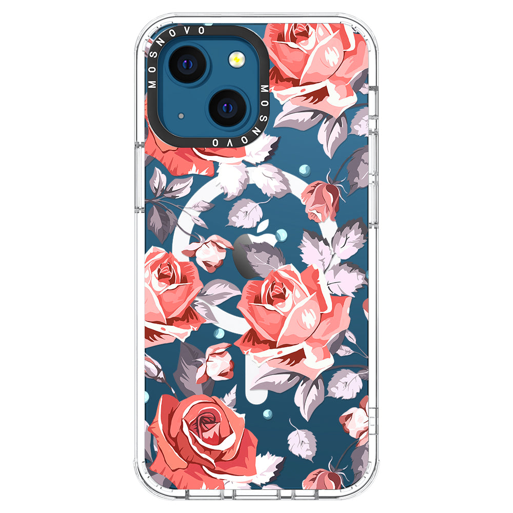 Retro Flower Roses Phone Case - iPhone 13 Case - MOSNOVO