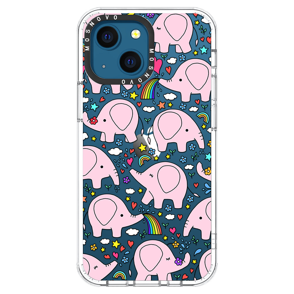 Pink Elephant Phone Case - iPhone 13 Case - MOSNOVO