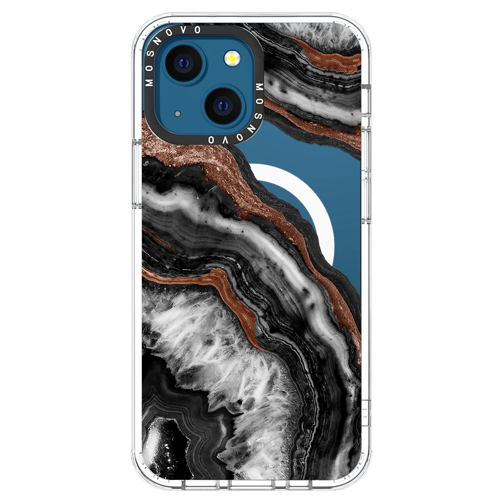 Black Agate Phone Case - iPhone 13 Case - MOSNOVO