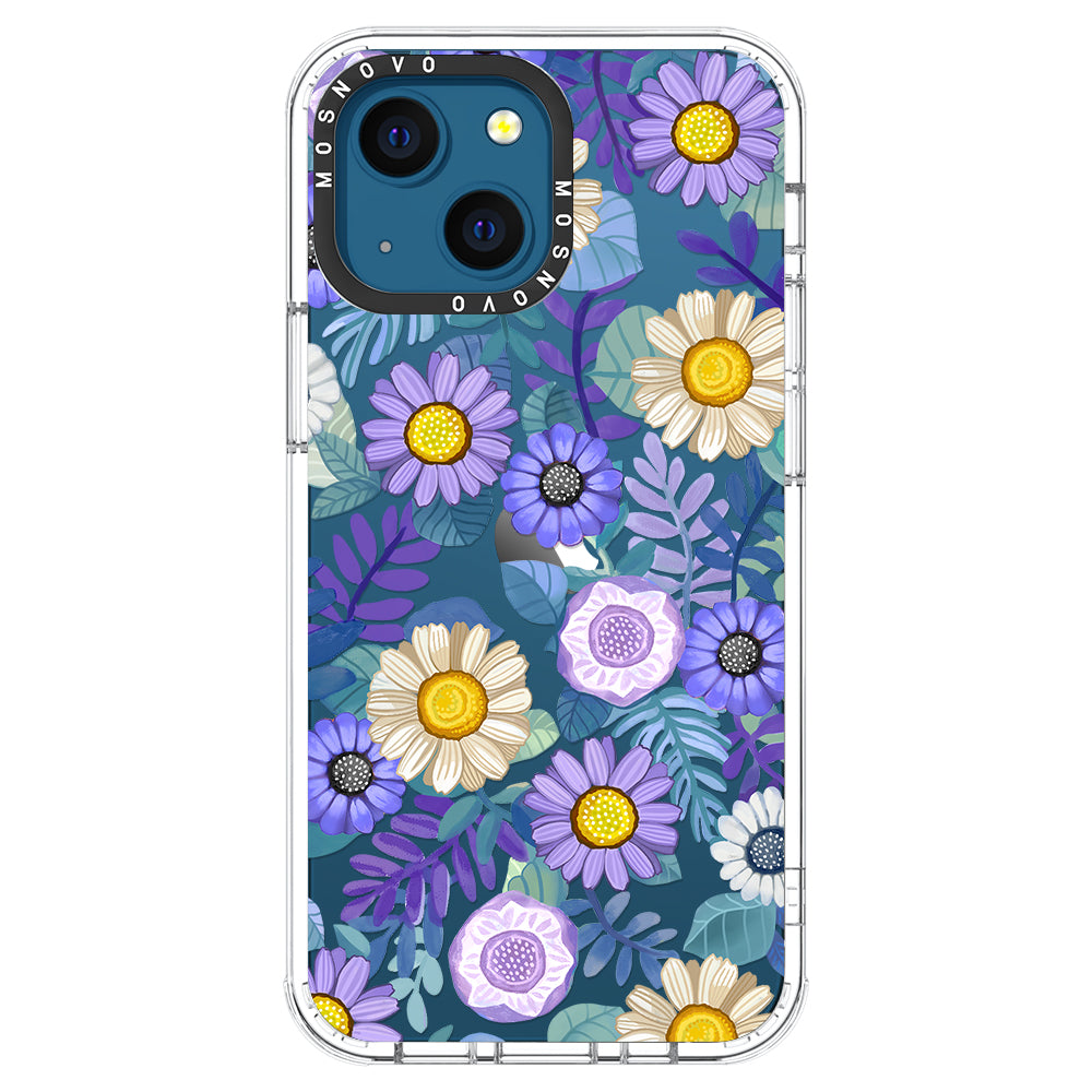 Purple Floral Phone Case - iPhone 13 Case - MOSNOVO