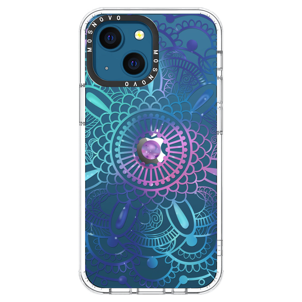 Violet Blue Mandala Phone Case - iPhone 13 Case - MOSNOVO