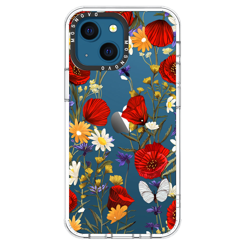 Poppy Floral Phone Case - iPhone 13 Case - MOSNOVO