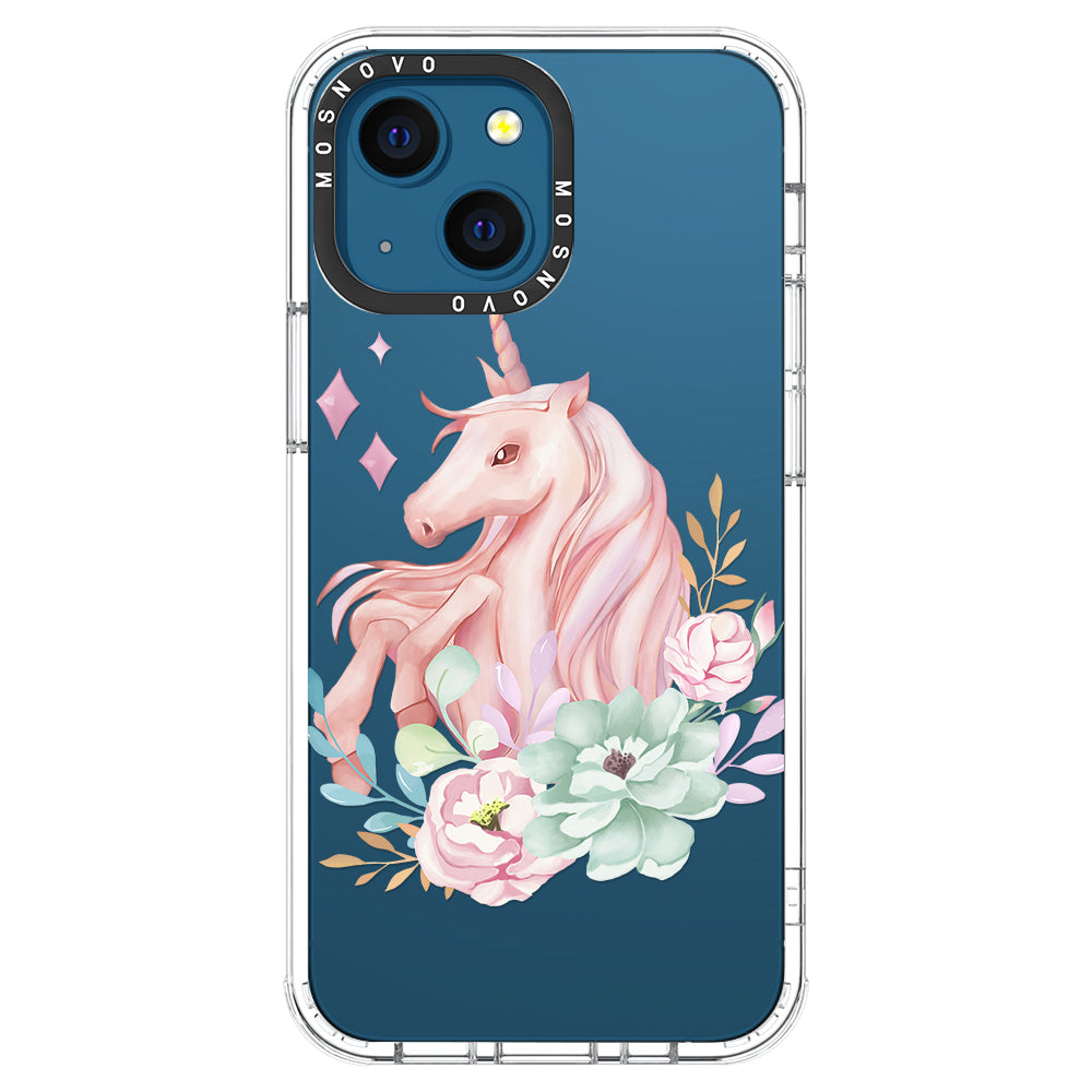 Elegant Flowers Unicorn Phone Case - iPhone 13 Case - MOSNOVO