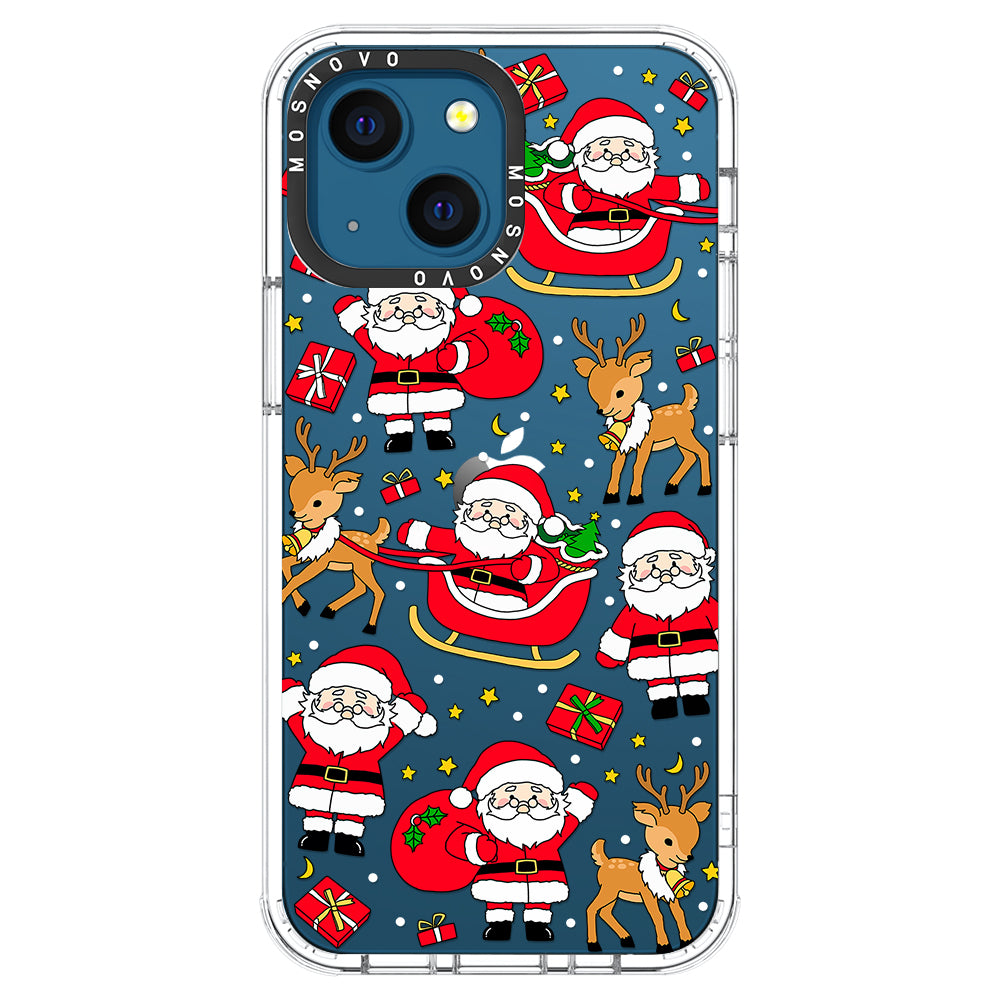 Cute Santa Claus Deer Phone Case - iPhone 13 Case - MOSNOVO